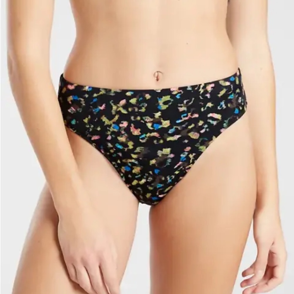 Athleta Leopard High Leg Bottom Size XS Multicolor NWT